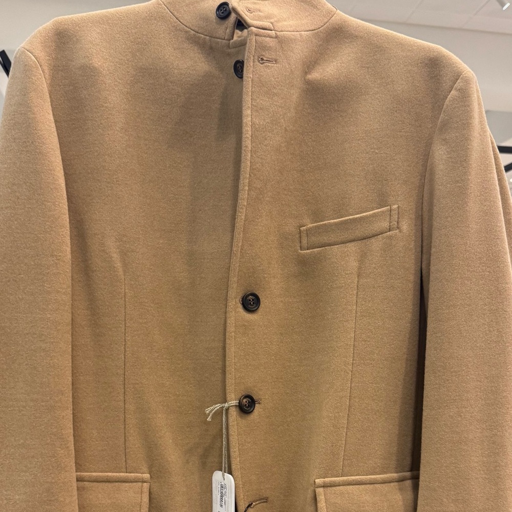 ELEVENTY Platinum 100%Cashmere Jacket w/Stand-Up Collar- CAMEL color, sz.XL (52)